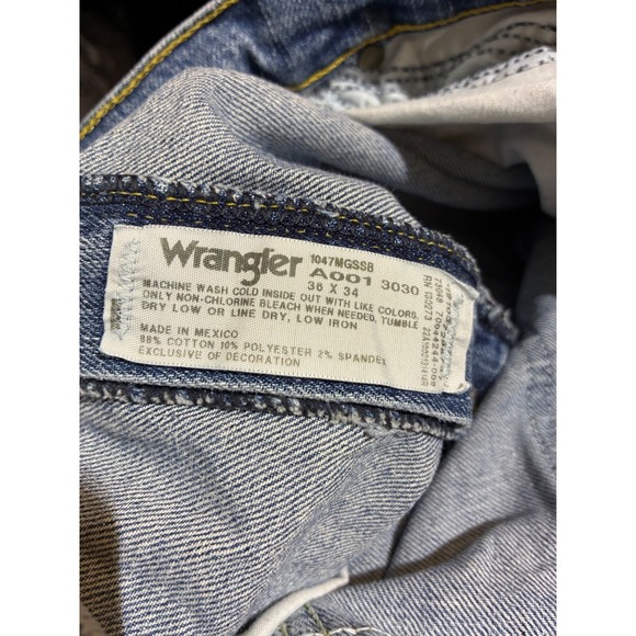 Wrangler George Strait Collection‎ Jeans Mens 38x34 Relaxed Fit Blue Denim - Picture 3 of 4